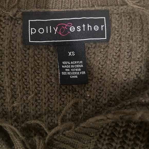 Polly & Esther Distressed Drop Shoulder Sweater - Picture 4 of 4